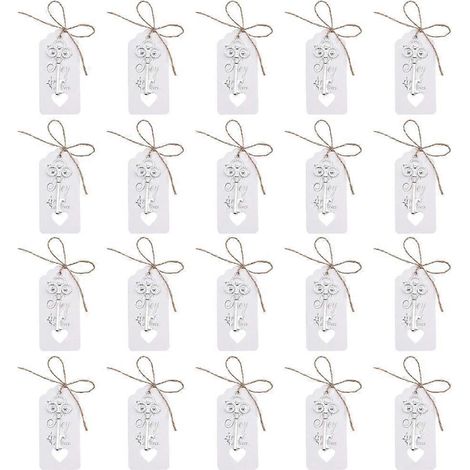 20pcs clés ouvre-bouteilles vintage avec étiquette, porte-clés squelette rétro pour bar et cadeau (1/4)
