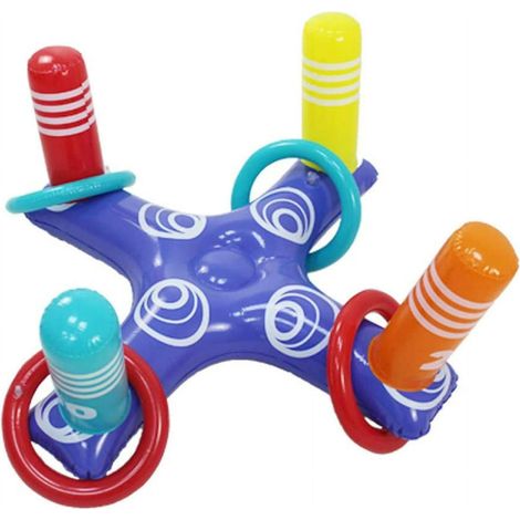 Jeu de lancer d'anneaux gonflables Ixir pour piscine, flottant, 4 pièces, multicolore, adulte et enfant, jeu aquatique multi-joueurs (1/5)