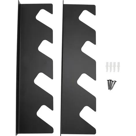 Organisateur d'outils de jardin à fixation murale flexible pour pelle, râteau et balai en fer, idéal pour le rangement dans le garage et la cour. (1/3)