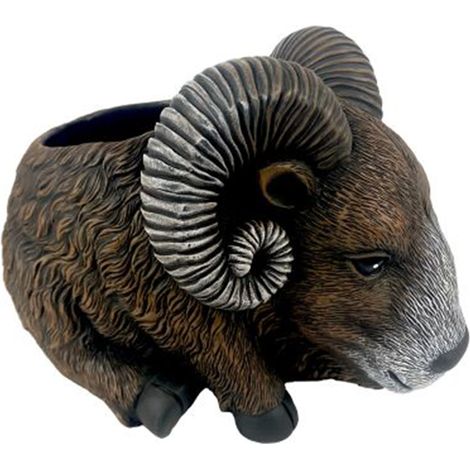 FEDOR macetero muflon l 22x15,8x14,5 cm , Macetero muflón LFabricado en resina de alta calidadApto para exterioresMedidas: 22 x 15,8 x 14,5 cm.