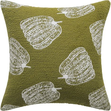 Lot de 2 housses de coussin 45x45 cm en velours doux, motif citrouille avec fermeture éclair invisible, pour salon et jardin (1/5)