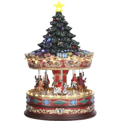 Carousel with Christmas tree on top Adattatore Incluso - Luville