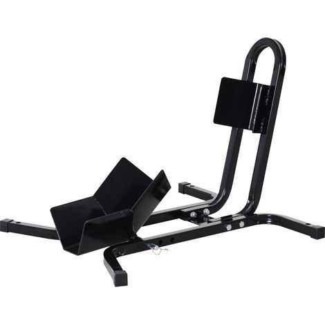 Support pour roue avant de moto réglable 3 niveaux métal robuste noir ∅43-53 cm (1/5)
