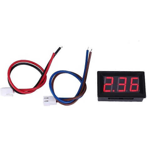 0,56 Zoll Zweikabel-Digitalanzeigefeld für Gleichstrom 0-10A Amperemeter Rot