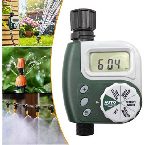 1 Programmateur d'arrosage, écran LCD, étanche, minuterie automatique 1-300 min, jardin, serre (1/5)
