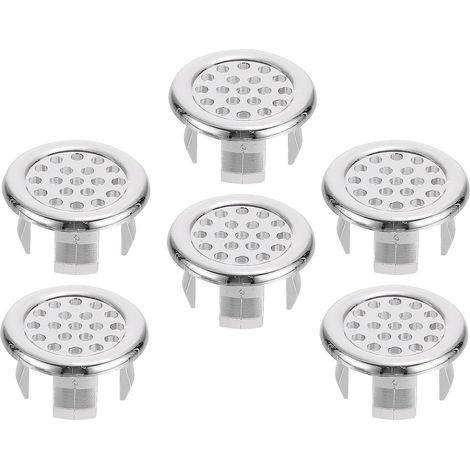 6 Pièces Washbasin Drain Overflow Cover Rond (1/5)