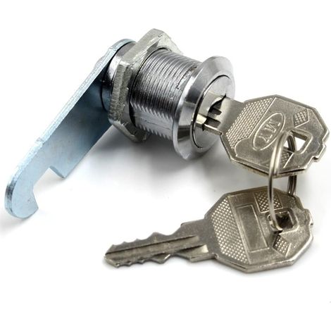 Serrure à came métallique avec clé pour porte, boîte aux lettres (1/5)