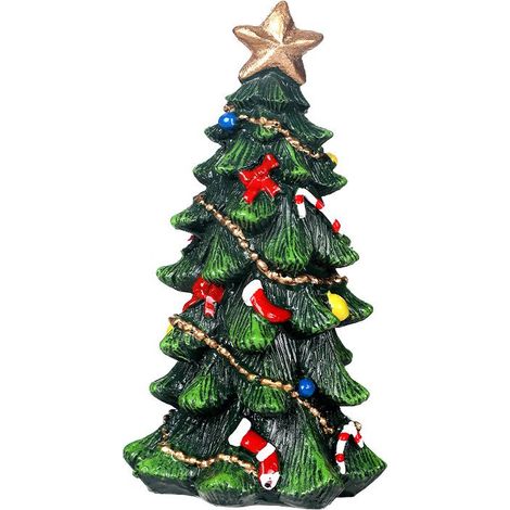 Figurines de sapin de Noël - Décoration de jardin - Décoration de table - Accessoires de jardin - Décoration de bureau - Décorations de bureau style européen (1/4)
