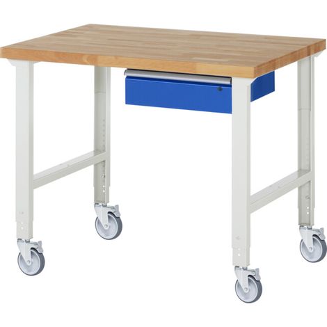 Rau Établi mobile réglable en hauteur 7001A1, L1250xP900xH950-1000mm (1/5)