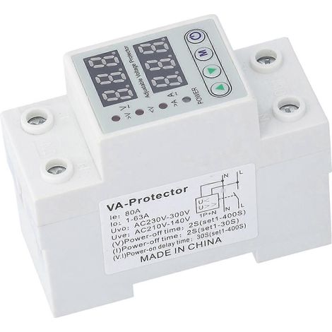 Stromschutz AC220V Smart LED-Anzeige Spannungsschutzrelais für Haushalte Überspannung Unterspannung