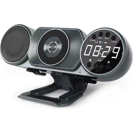 Dekorativer Wecker mit wiederaufladbarem kabellosem Bluetooth-Lautsprecher (1/5)