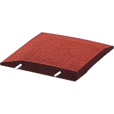 Pieza de esquina de goma para borde de retención en forma de L - 40x40 cm - Rojo (1/3)