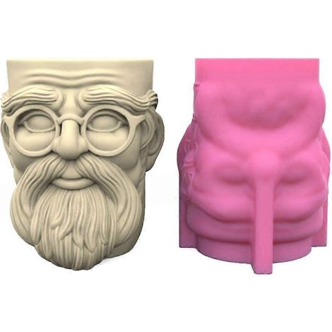 Moules en résine pour plantes âgées, pots de fleurs, moules en silicone, moules pour plantes succulentes, moules pour moulages en argile (1/4)