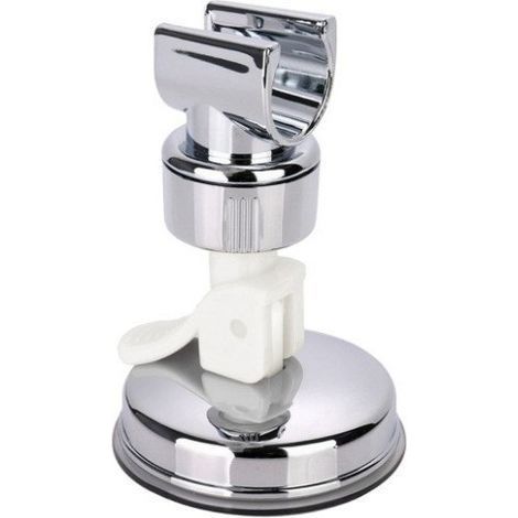 Puissant Montoir de salle de bain Support de douche de douche réglable Support d'aspiration Base Pommeau de douche (Color : Argento) (1/4)