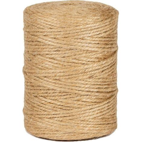 100 m naturgefärbtes Jute-Garn, geruchlos, geeignet für Heimwerkerarbeiten, Gartenarbeit, Instandhaltung, Verpackung und kreative Kunstprojekte. (1/5)
