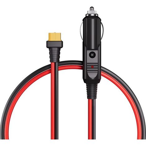 AFERIY Câble Allume-cigare vers XT60 3M, Câble de Recharge Solaire pour Generateur Electrique Portable P180 P010 P180RO (1/4)