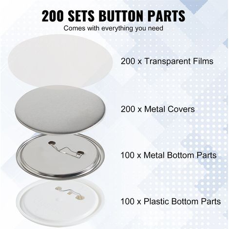 Badge Personnalisé 75 mm 200 Kits de Consommables Badges à (1/5)