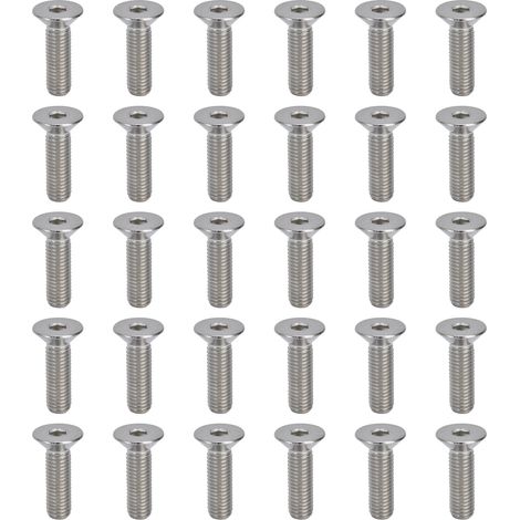 30 M10x35 Sechskant-Senkkopfschrauben aus Edelstahl A2, 10 mm, für industrielle Befestigungselemente, 30er-Packung