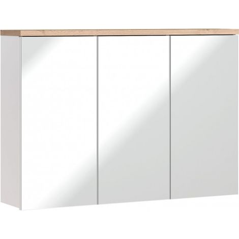 Cabinet miroir de salle de bain - H 69 x l 100 x P 20 cm - Cintra White - Livraison gratuite (1/5)