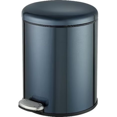 Une poubelle de salle de bain en acier inoxydable, poubelle à pédales, 6L,Bleu (1/2)