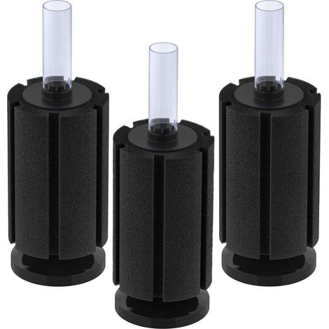Filtro de esponja biológico silencioso para acuario - Filtro de espuma para alevines de betta, camarones y peces pequeños - Paquete de 3 (1/5)