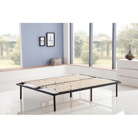 Somier de láminas 140x200 cm con patas para cama de 2 plazas