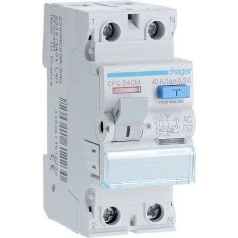 HAGER CFC240M  Differenziale 2P 40A 300mA tipo-AC
