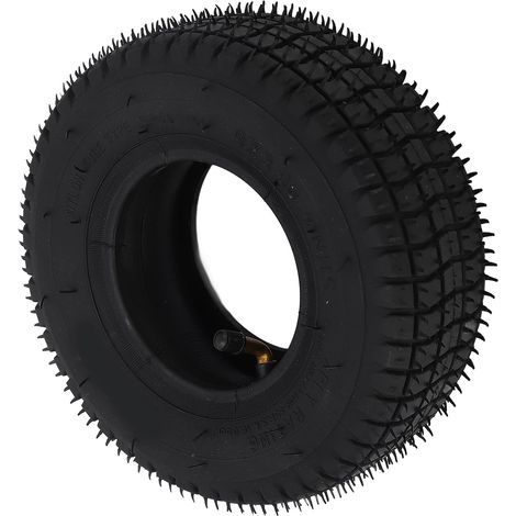 Pneu pour Trottinette électrique, 9x3.50 4 pneus et Chambre à air avec Valve coudée antidérapant Auto-équilibré Extensible Roues de Rechange Tout-Terrain pour trottinettes et Mini-Motos (1/5)