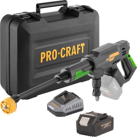 Hidrolimpiadora a presión con batería Procraft CW20bb 20 V 30 bar 180 l/h sin escobillas + 1 batería de 4,0 Ah + cargador + maletín