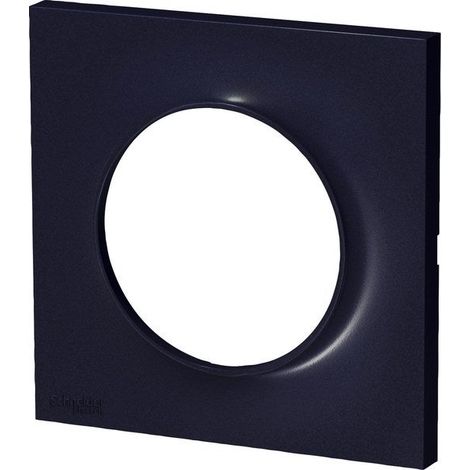 Schneider Electric – Plaque simple Odace Styl anthracite – Plastique mat – 1 poste – Pour installation murale – Compatible avec systèmes Schneider
