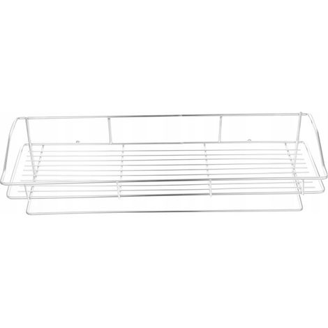 Mensola angolare decorativa in acciaio inox per il bagno.