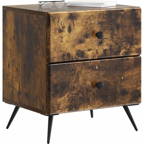 Comodino Armadio da Notte Mobiletto da notte con cassetto Rovere Fumo 43 x 34,5 x 47,5 cm (1/5)