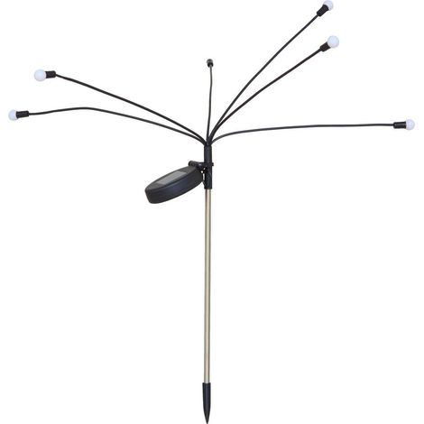 Baliza solar de exterior Tea H70cm blanco y negro - Atmosphera créateur d'intérieur (1/4)