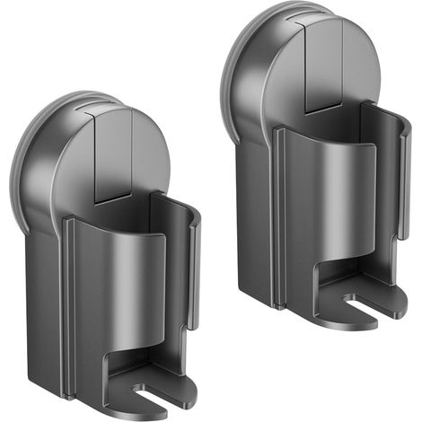 2 Pièces Porte-Brosses à Dents à Ventouse Support de Brosse à Dents à Ventouse Porte Brosse à Dents Electrique Mural sans Perçage Amovible Organisateur Brosse a Dent pour Salle de Bain (Gris) (1/5)