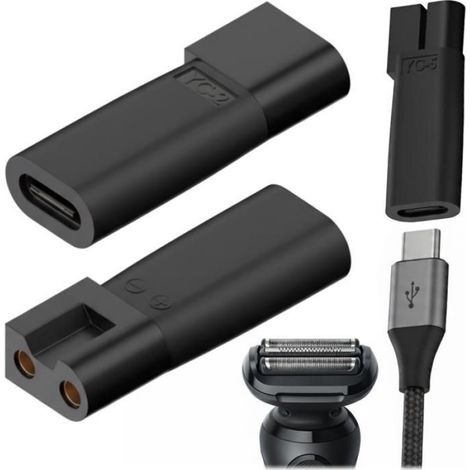 1 Adaptateur de charge, Type C YC-02, USB-C 5V 1.5A, Compact, pour tondeuses