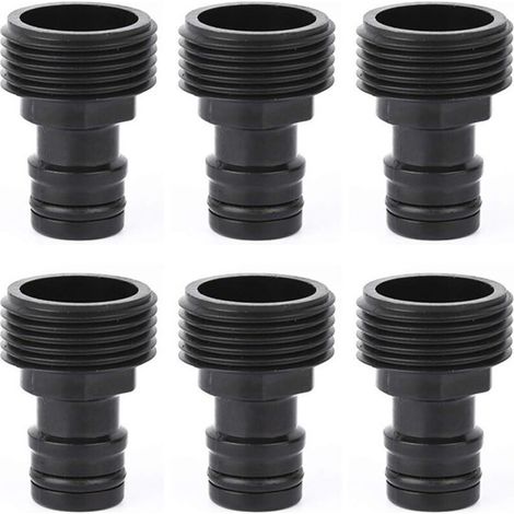 Connecteur mâle 3/4 pouce : pour connecter des appareils d'arrosage avec filetage intérieur, filetage extérieur 25 mm 6 pièces (1/3)