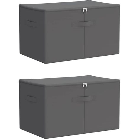 Caja de Almacenamiento 2 uds. Tejido no tejido 60 x 43 x 35 cm vidaXL (1/5)