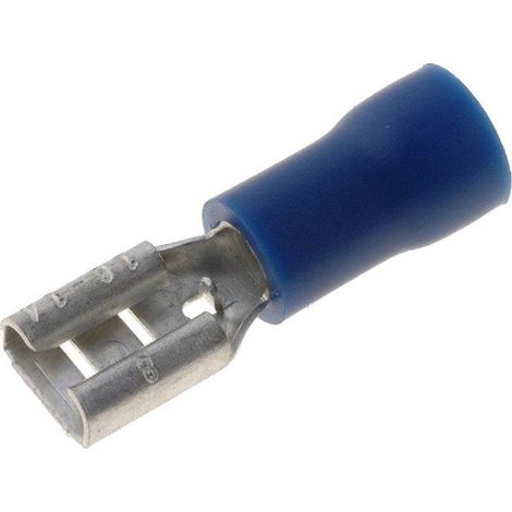 Connecteur plat 4.8mm 0.8mm femelle 1.5-2.5mm2 serrage bleu x20