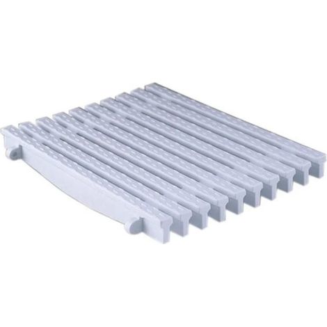 Griglia di troppo pieno per piscina a sfioro 245x22 mm  Canale di troppo pieno bianco  Scarico esterno per terrazzo (1/5)