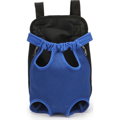 Sac à dos pour animaux de compagnie avec ouvertures réglables pour les pattes, facilitant l'enfilage et permettant une utilisation mains libres. Doux et respirant, convient aux chats, chiens et autres (1/5)
