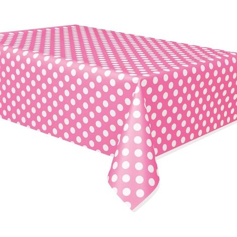 Rose Vif Party - 50265 - Nappe - À pois, Plastique - 137 cm x 183 cm (1/5)