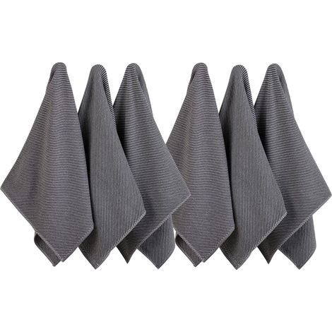 Juego de toallas de cocina Set 90% Algodón / 10% Poliéster Antracita 270 gr/m² (1/2)