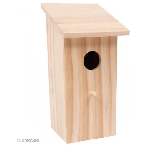 Nichoir en bois - Carré Mini - 21,5 cm Nichoir bois : - Forme : Carré - Format : Petit - Dimensions : 10,4 x 11 x 21,5 cm (l x L x