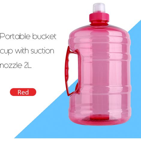 Große 2-Liter-Wasserflasche aus BPA-freiem Material mit Verschlusskappe, ideal für Training, Partys, Outdoor-Aktivitäten und Sport. (1/5)