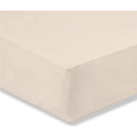 Lenzuolo sopra i ,prodotto in italia realizzato totalmente in cotone colori solidi Beige - Singolo