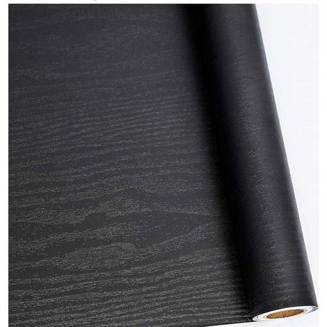 Papier Adhésif pour Meuble Bois Noir papier peint 30cm x 200cm Vinyle Autocollant Film Pour Décorer des Meubles Murs Armoires Comptoirs Cuisines (1/5)