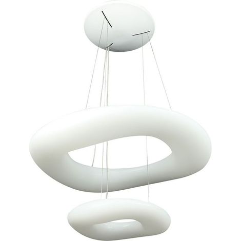 V-TAC VT-7606 Suspension LED à double anneau forme ronde 60W changement couleur 3in1 et dimmable avec télécommande - SKU 3961 (1/5)