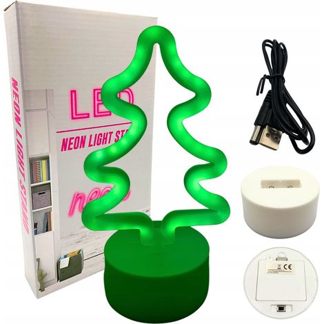 Decorazione luminosa per albero di Natale, luce notturna a LED al neon