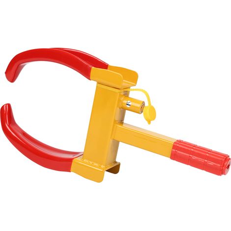 TolleTour 1 Set Blocco ruota universale – Dispositivo di blocco e antifurto per auto, rimorchi e roulotte