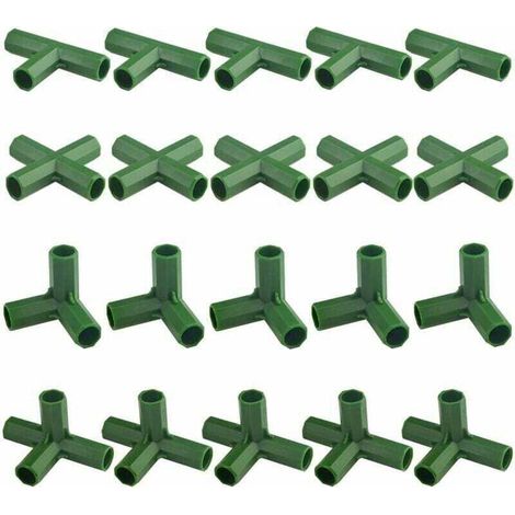 20er-Pack Universalverbinder für Gewächshäuser und Gartenrahmen, 11 mm - KZQ